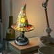 thumbnail image 1 of Lámparas de noche, lámpara de escritorio, lámpara de sombrero de bruja decorativa, lámpara de vitral con sombrero de bruja, lámpara de mesa de Halloween, vitral de resina con sombreros de mago, lámpar, 1 of 7