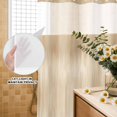 thumbnail image 3 of No Hook Shower Curtain, Orange Brown Shower Curtains for Bathroom with See Through Top Window, Modern Abstract Art Ombre Striped Waterproof & Washable Bath Curtain Small Stall 36"x78", 3 of 9