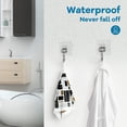 thumbnail image 4 of Large Hooks for Hanging Heavy-Duty 44Ib(Max) 10 Packs, Wall Hangers without Nails Self-Adhesive Traceless Clear and Removable, Waterproof and Rustproof Multiple Uses for Bathroom Kitchen Home, 4 of 6