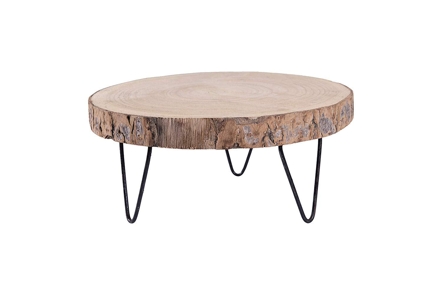 round wooden pedestal stand