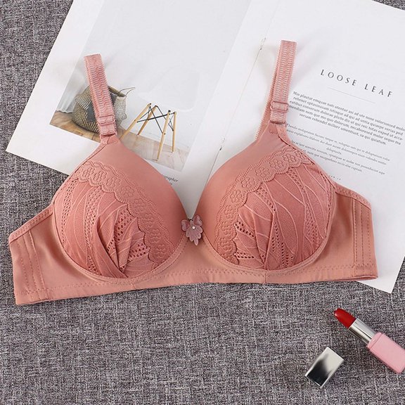 KIHOUT Deals Woman's Solid Color Comfortable Hollow Out Perspective Bra Underwear No Rims