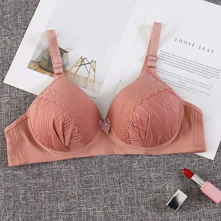 

VBXOAE Woman s Solid Color Comfortable Hollow Out Perspective Bra Underwear No Rims