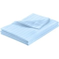 thumbnail image 2 of 600 Thread Count Egyptian Cotton Flat Sheet – 1 Piece, Stripe Light Blue King Size (102" x 108"), 2 of 5