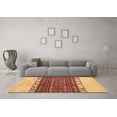 thumbnail image 3 of Ahgly Company Indoor Round Abstract Brown Modern Area Rugs, 7' Round, 3 of 4