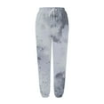 thumbnail image 4 of BiZtdJrK Baggy Sweatpants for Women Casual Cinch Bottom Trousers Trendy Tie Dye Prints Joggers Pants Drawstring High Waist Sweat Pant with Pockets Hoy Oferta Flash Dark Gray XXL, 4 of 6