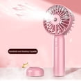thumbnail image 4 of UttpKLBx Air Conditioning Fan Foldable Portable Personal Fan Household Small Conditioning Fan Usb Charging Portable Mini Fan, for Living Rooms (Pink), 4 of 5