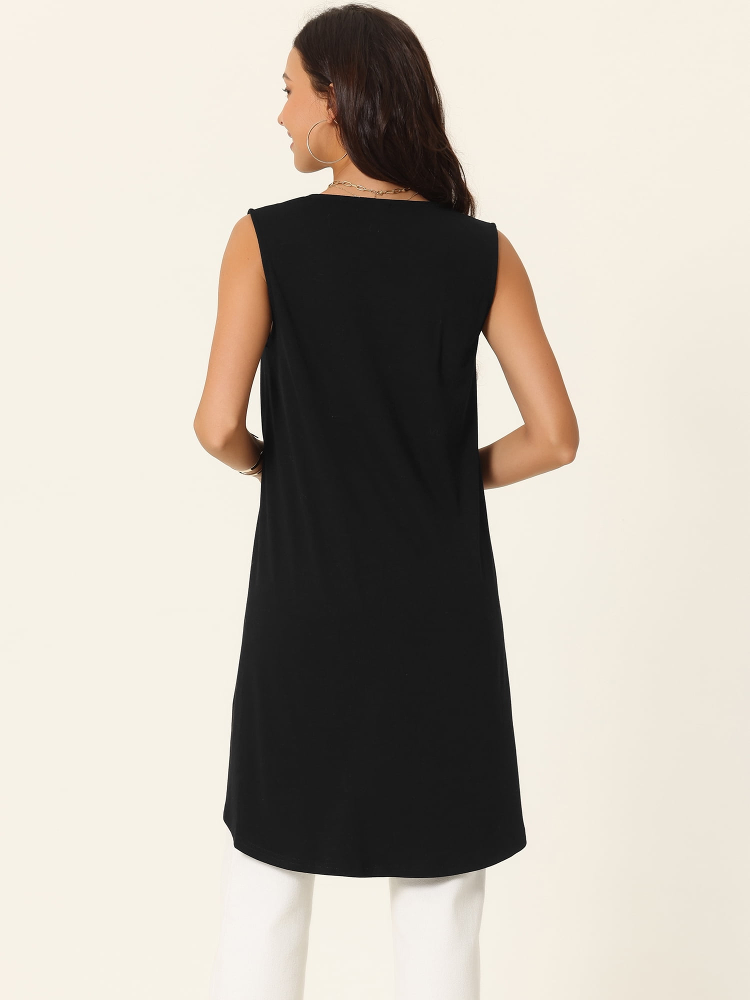 DARING DIVA High Low Asymmetrical Sleeveless Top XL Black