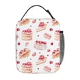 thumbnail image 3 of Watercolor Sweet Of Strawberry Pastry Desserts Reusable Insulated Lunch Bag - Waterproof & Portable Tote For Men And Women, 3 of 9
