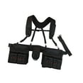 thumbnail image 3 of colaxi Tool Belt with Suspenders Tool Organizer for Plumbing Woodworker Black Red, 3 of 9