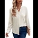 thumbnail image 1 of Cárdigan de Encaje con Botones y Larga para Mujer, Blusa Informal de Punto Acanalado con Lazo Frontal Anudado, Moda de . Albaricoque M, 1 of 10