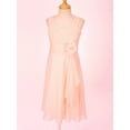 thumbnail image 4 of IEFIEL Girls Juniors Bridesmaids Dress Chiffon Elegant Flower Girl Dress Summer A Line Sundress A Pink 14, 4 of 7