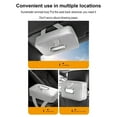 thumbnail image 6 of Car Tissue Box, Car Visor Tissue Holder, Multifunctional Leather Paper Towel Dispenser with Adjustable Strap and Eyeglass Clip, Durable Brown Beige Gray Artificial Leather Storage Case, 6 of 7