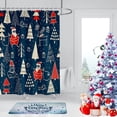 thumbnail image 1 of JOOCAR Christmas Shower Curtain, Santa Claus Snowflake Christmas Tree Snow Christmas Shower Curtain, Suitable for Home Bathroom Waterproof Festive Decoration, 1 of 5