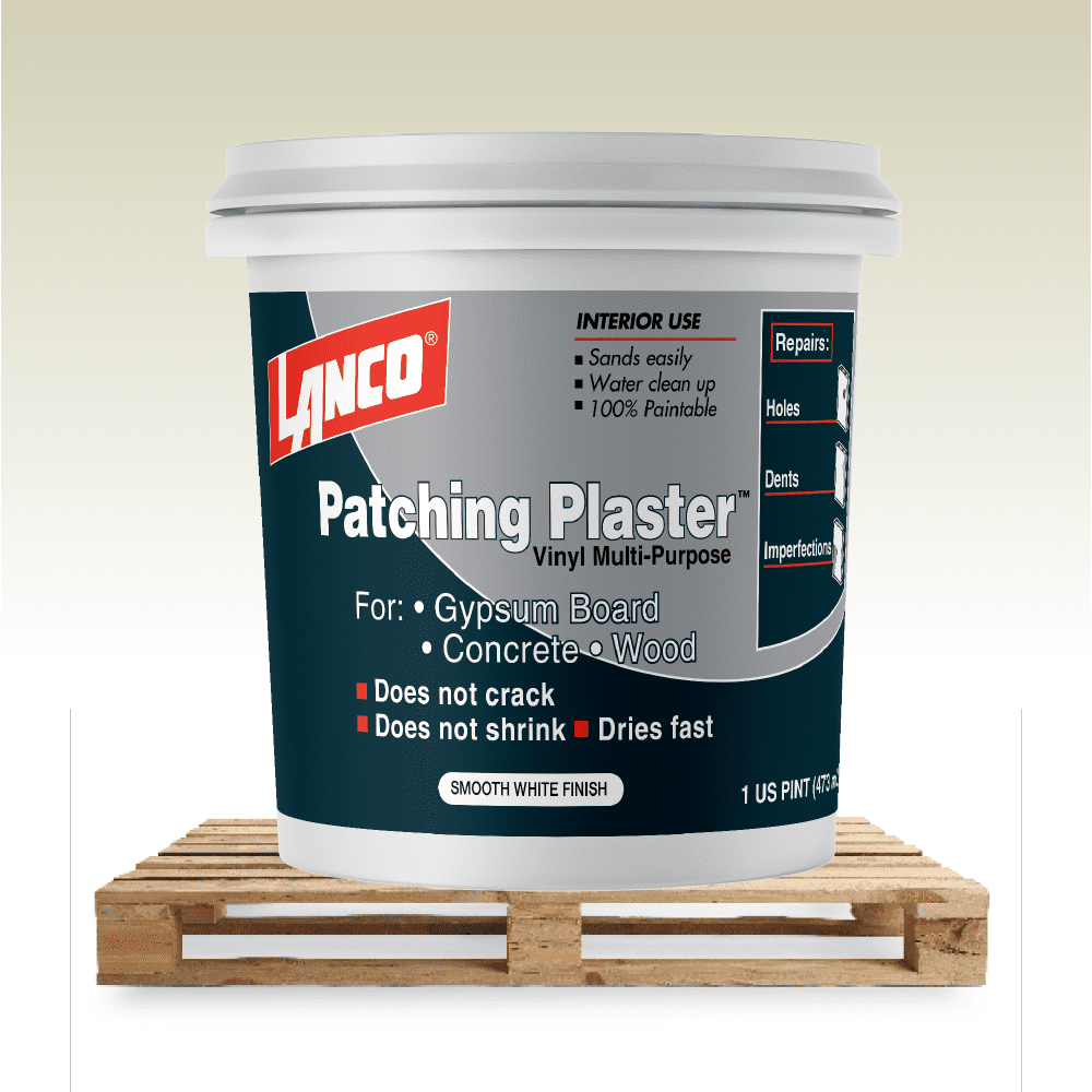 Lanco Patching Plaster Interior White Finish, 1 Pint