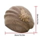 thumbnail image 5 of Gorros de invierno para mujer, gorros de lana para hombre, gorro de punto de ganchillo con flores a la moda, gorro cálido de invierno, boina, 5 of 5