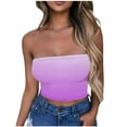 thumbnail image 1 of Tube Top for Women, Sleeveless Strapless Solid Color Polyester Top with Elastic Band, Regular Length, Black L, 1 of 5