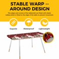 thumbnail image 4 of Red Plaid Christmas Table Cloths for 8 Foot Rectangle Tables, Snowman Gifts Xmas Tree Snowflake Winter Patio Waterproof Elastic Fitted Tablecloths, Washable Rectangular Table Cover for Camping, 4 of 8