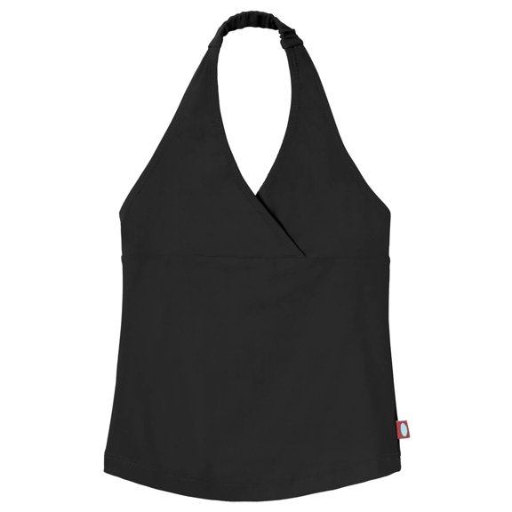 Made in USA Girls UPF 50  Swim Halter Top | Black