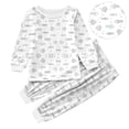 thumbnail image 2 of Wenfanal Toddler Boys or Girls Snug Fit Long Sleeve Pajama Top and Pants Set, 2-Piece ,Kid Painted Homewear Set Pajama Sets For Boy Girl Girls Fashion Size 4-5 Years,Purple, 2 of 4