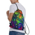 thumbnail image 3 of Easygdp Pride Rainbow Drawstring Backpack, Beach Sackpack, Travel Sackpack Lightweight for Sports, Gym, Travel, Swimming - Small, 3 of 9