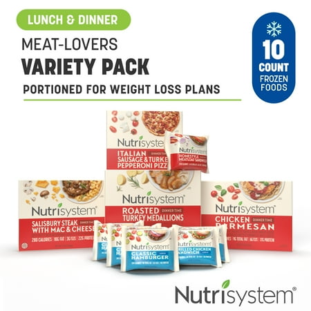 Nutrisystem Meat Lover’s Variety Pack Frozen Meals with up to 22g of Protein to Support Healthy Weight Loss 10 Count Nutrisystem Meat Lover’s Variety Pack Frozen Meals with up to 22g of Protein to Support Healthy Weight Loss 10 Count