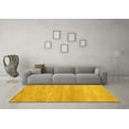 thumbnail image 3 of Ahgly Company Machine Washable Indoor Square Abstract Yellow Modern Area Rugs, 3' Square, 3 of 4