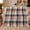 Navy Check, variant on Classic Tartan Plaid Autumn Hearth, Festive autumn celebration Scene, Warm Flannel Blanket for Living Room and Reading Nook, Art Lovers autumn celebration Gift, Festive Home Decor