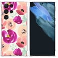 thumbnail image 1 of Pink Flower Case for Samsung Galaxy S22 Ultra,Aesthetic Colourful Floral Plant Case for Men Women,Unique Soft TPU Bumper Case Cover, 1 of 5