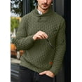 thumbnail image 6 of Fexilor Men's Turtleneck Sweater Pullover Stylish Shawl Collar Knit Top for Regular Fit, 6 of 6