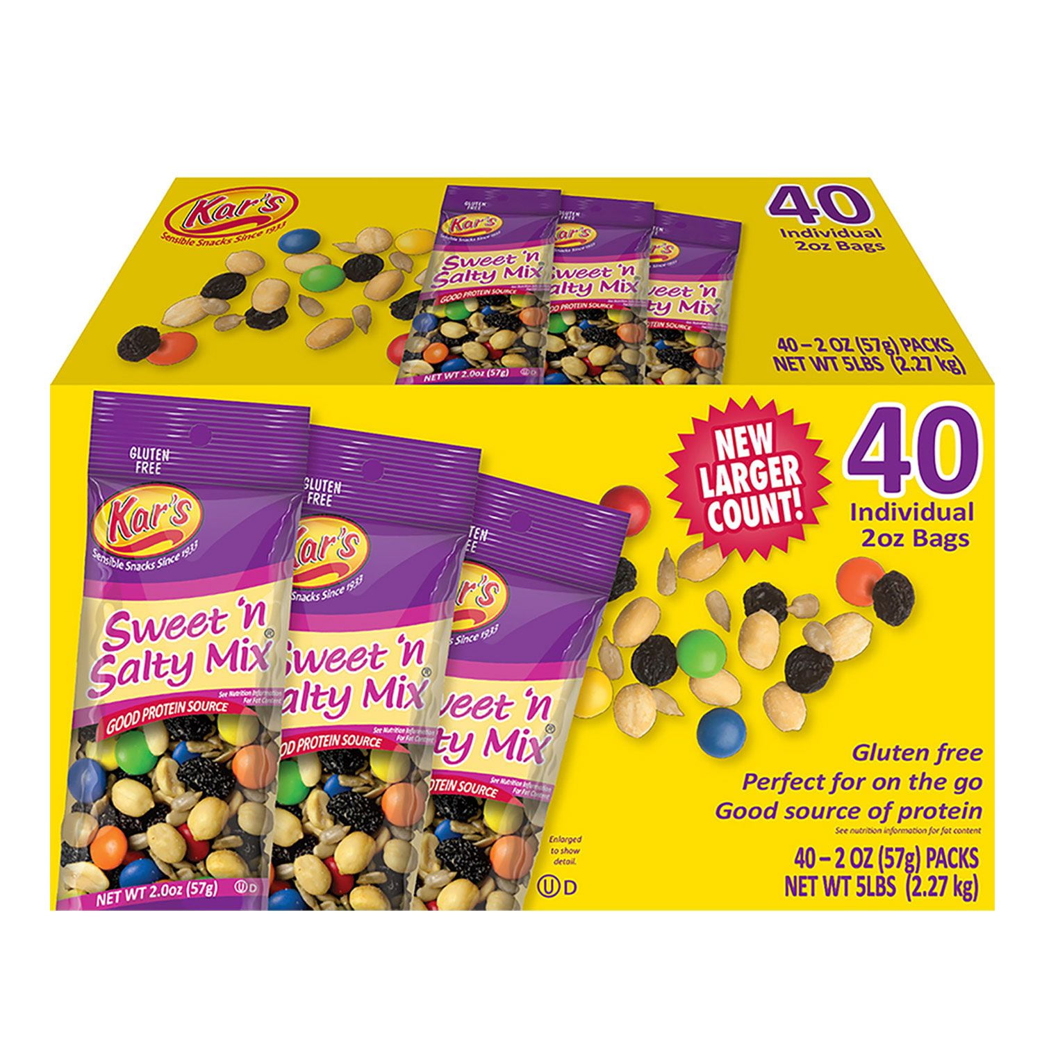 Kar's Gluten-Free Sweet 'N Salty Trail Mix, 2 Oz, 40 Count Box