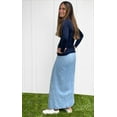thumbnail image 3 of Women's Basic Modest Ankle Length Long Lightweight Denim Straight Skirt, 3 of 5
