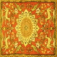 thumbnail image 1 of Ahgly Company Indoor Square Animal Yellow Traditional Area Rugs, 3' Square, 1 of 4