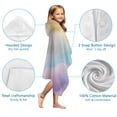 thumbnail image 7 of Soft Pastel Cloudscape Hooded Bath Towel，50"x30" for Ages 3 To 12 Kids, Quick Dry Lightweight Soft Microfiber Hood Beach Towel Cover Up for Kids, 7 of 7