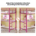 thumbnail image 4 of UBesGoo Full Loft Bed with Desk and Drawers, Metal Loft Bed with Storage Shelves, Charging Station and LED Lights, Pink, 4 of 9