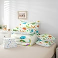 thumbnail image 6 of jejeloiu Colorful Dino 7-Piece Twin Bedding Sets,Jungle Dinosaur Bedding Comforter Set,Wild Animals Sheet Sets For Boys Girl,Microfiber Bedroom Decor Reversible, 6 of 8