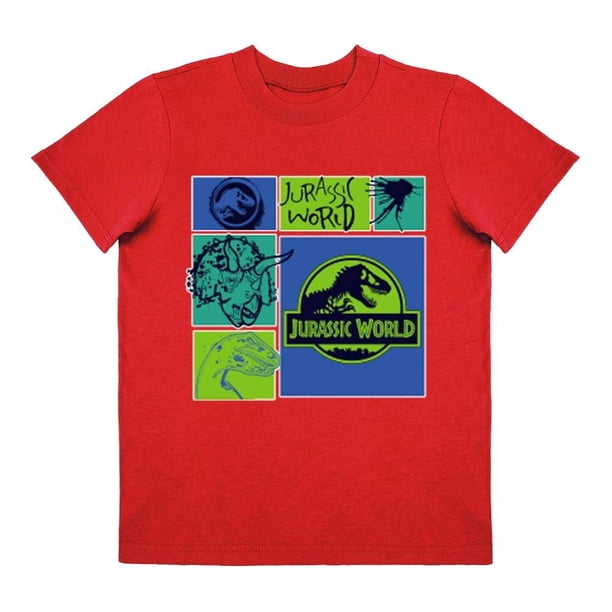 Playera Para Niño Jurassic World Jurassic World Cuello Redondo Manga Corta Talla 10 Rojo