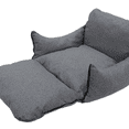 thumbnail image 4 of Gray M (47*45*27CM) Portable Foldable Pet Car Seat Bed - with In-Vehicle Fixed Buckle, Anti-Slip Base, Removable Washable Inner Pad & Cover, Composite Imitation Linen & PP Cotton for Dogs Cats (980G), 4 of 6