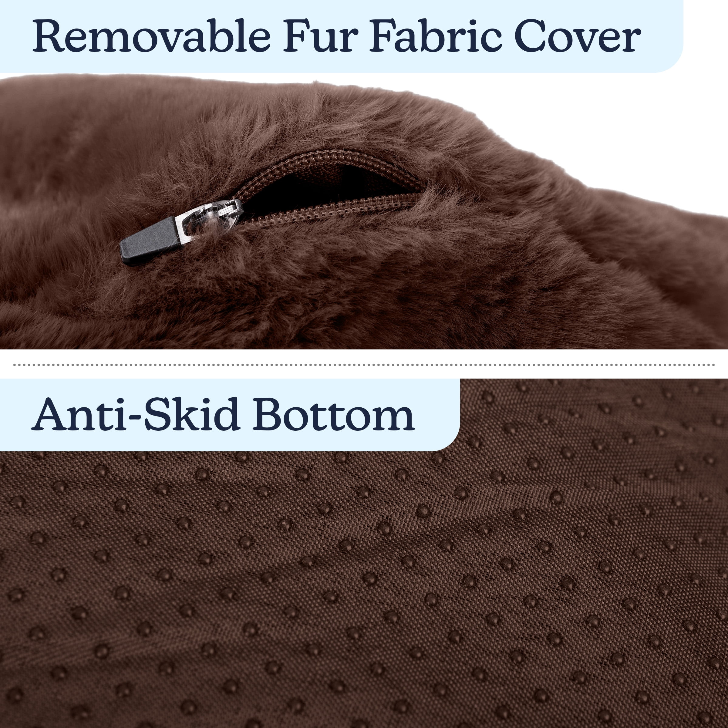 PETMAKER Dog Bed - Donut Dog Bed and Cat Bed for Small Pets (Brown)