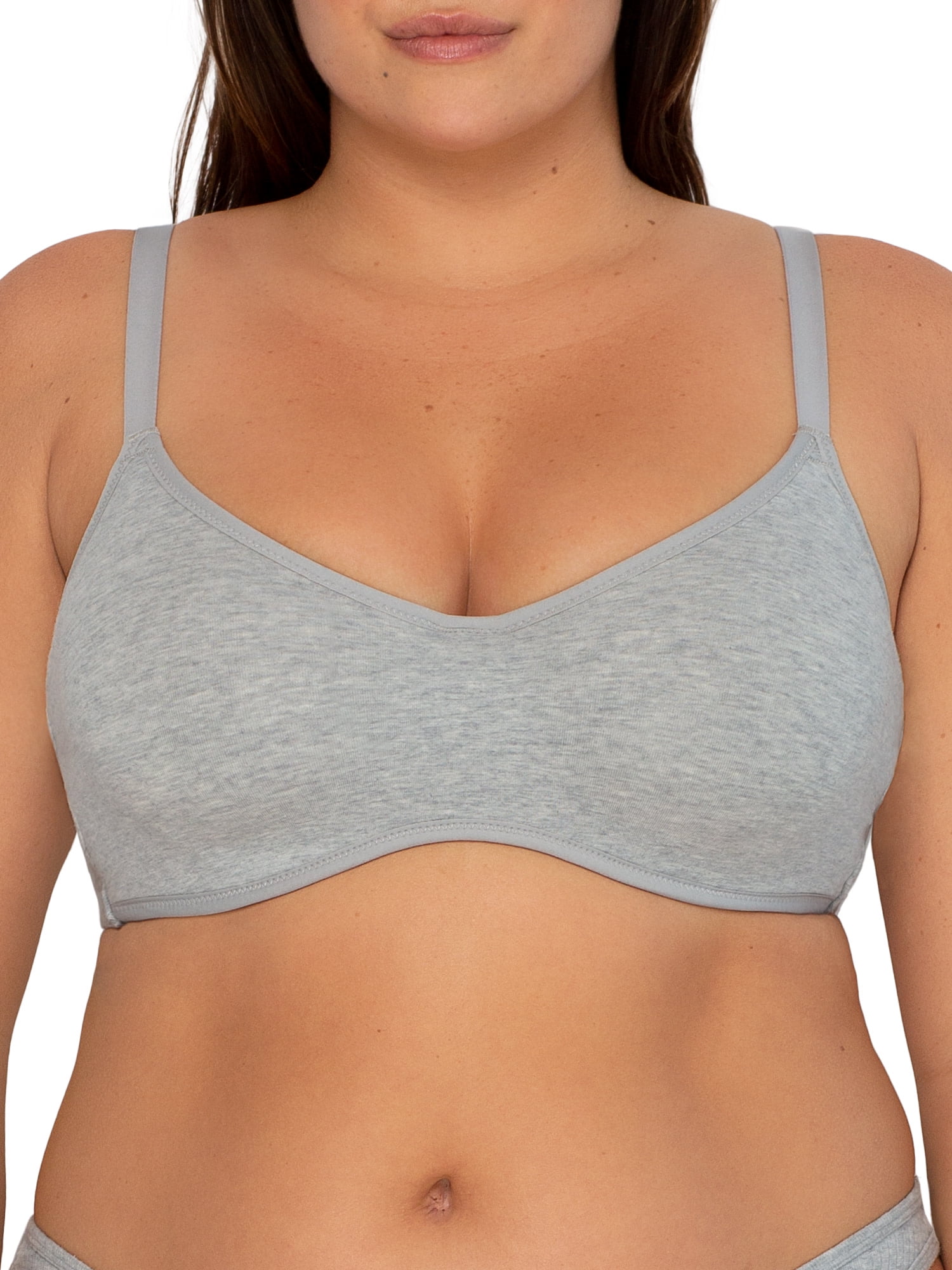 Smart & Sexy Women's Comfort Cotton Scoop Neck Unlined Underwire Bra, Style-SA1410