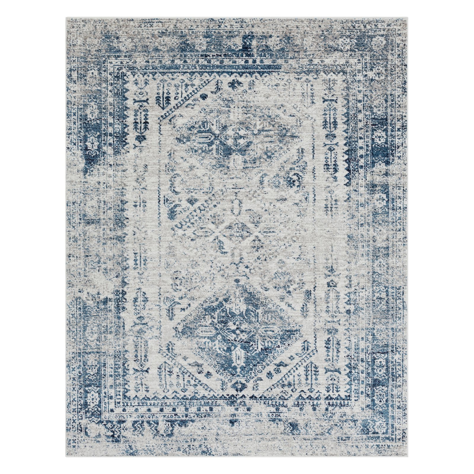 Photo 1 of Surya Monte Carlo Area Rug - Blue/Cream 7'10" X 10'2"