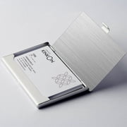 Stainless Steel Business Card Holder, Slim Metal Pocket Card Case Wallet for ID, Credit Cards and Name Cards, TIKA