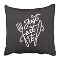 thumbnail image 1 of BOSDECO Just Eat It Quote Lettering For Of Restaurant Cooking Related Quotation Sign Vintage Pillowcase 20x20 inch, 1 of 1