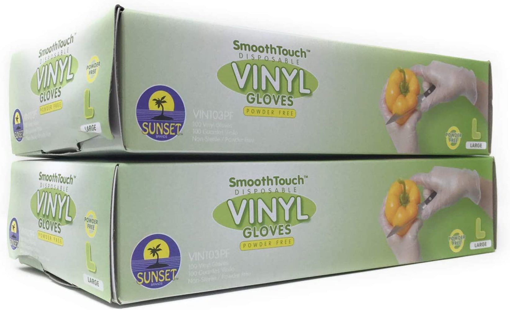 Small 2 Pack Of SmoothTouch Latex Gloves Powder Free 2x100 count 
