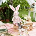 thumbnail image 4 of Easter Bunny Plush Doll, Striped Long Legs Sitting Design, 37Cm Height Cute Creative Gift For Spring Familyren's Easter Decorations New Arrival Plush Toy, 4 of 7