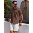 thumbnail image 3 of COOFANDY Short Sleeve Button Down Shirts Big and Tall Shirts for Men, 3 of 6