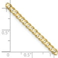 thumbnail image 2 of Auriga 14K Yellow Gold 3 mm Open Concave Curb Chain Necklace for Women 22", 2 of 4