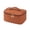 Braid Brown, variant on Large Capacity Travel Makeup Bag, Portable PU Leather Woven Textured Cosmetic Organizer Case with Handle, Wide Open Zipper Makeup Storage Bag with Dividers for Women Travel Daily Use, Brown