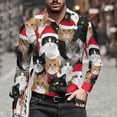 thumbnail image 1 of Seeotter Men Women Button Down Shirts Christmas Long Sleeve Funny Ugly Xmas Graphic Blouse Casual Shirts Holiday Tee, 1 of 7