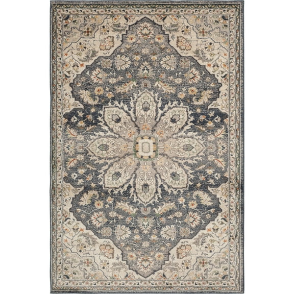 Loomaknoti Minerva Corelia 5' x 7' Oriental Indoor Area Rug , Blue