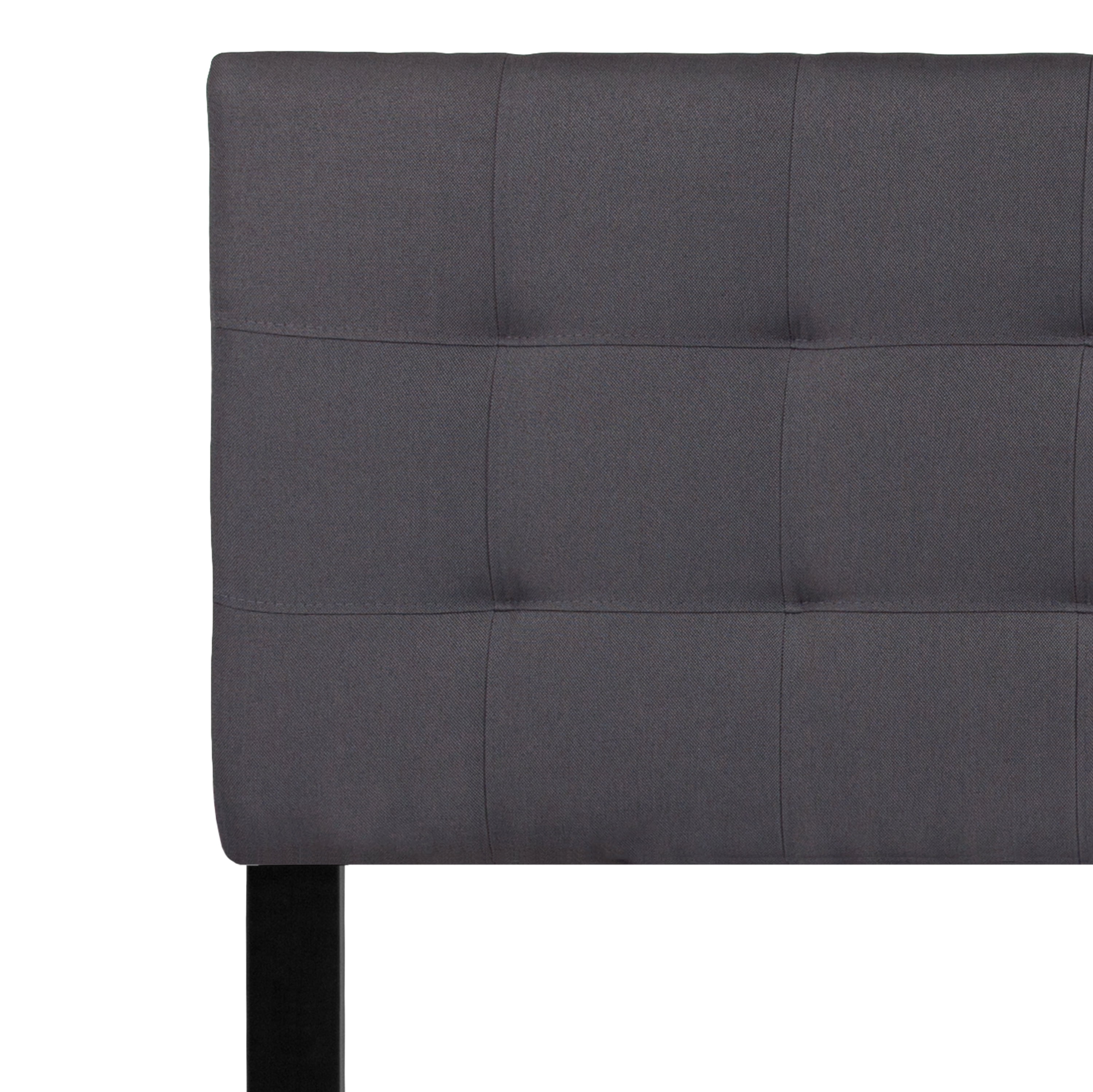 Flash Furniture Bedford Tufted Upholstered Queen Size Headboard in Dark Gray Fabric